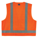 Ergodyne 24013 GloWear 8249Z Type R Class 2 Economy Surveyors Vest, Small/Medium, HV Orange