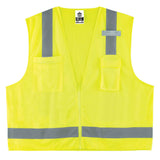 Ergodyne 24021 GloWear 8249Z Type R Class 2 Economy Surveyors Vest, XSmall, HV Lime - 2