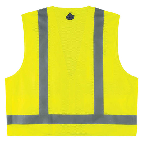 Ergodyne 24025 GloWear 8249Z Type R Class 2 Economy Surveyors Vest, Large/XL, HV Lime