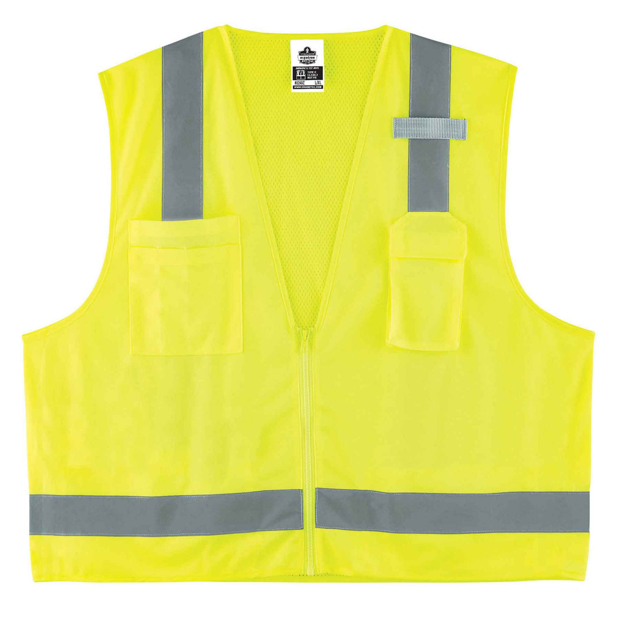 Ergodyne 24025 GloWear 8249Z Type R Class 2 Economy Surveyors Vest, Large/XL, HV Lime - 2