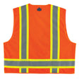 Ergodyne 24063 GloWear 8248Z Type R Class 2 Two-Tone Surveyors Vest, Small/Medium, HV Orange