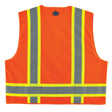 Ergodyne 24063 GloWear 8248Z Type R Class 2 Two-Tone Surveyors Vest, Small/Medium, HV Orange