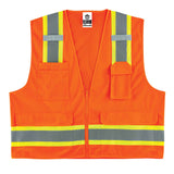 Ergodyne 24063 GloWear 8248Z Type R Class 2 Two-Tone Surveyors Vest, Small/Medium, HV Orange - 2