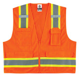 Ergodyne 24065 GloWear 8248Z Type R Class 2 Two-Tone Surveyors Vest, Large/XL, HV Orange - 2