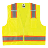 Ergodyne 24073 GloWear 8248Z Type R Class 2 Two-Tone Surveyors Vest, Small/Medium, HV Lime - 2