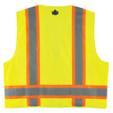 Ergodyne 24079 GloWear 8248Z Type R Class 2 Two-Tone Surveyors Vest, 4XL/5XL, HV Lime