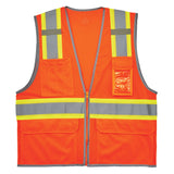 Ergodyne 24133 GloWear 8246Z Type R Class 2 Two-Tone Mesh Vest, Reflective Banding, S/M, HV Orange - 2