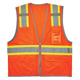 Ergodyne 24139 GloWear 8246Z Type R Class 2 Two-Tone Mesh Vest Reflective Banding 4XL/5XL HV Orange - 2