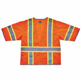 Ergodyne 24153 8346Z S/M Orange Class 3 Two-Tone Hi-Vis Surveyor Vest - Zipper - 3