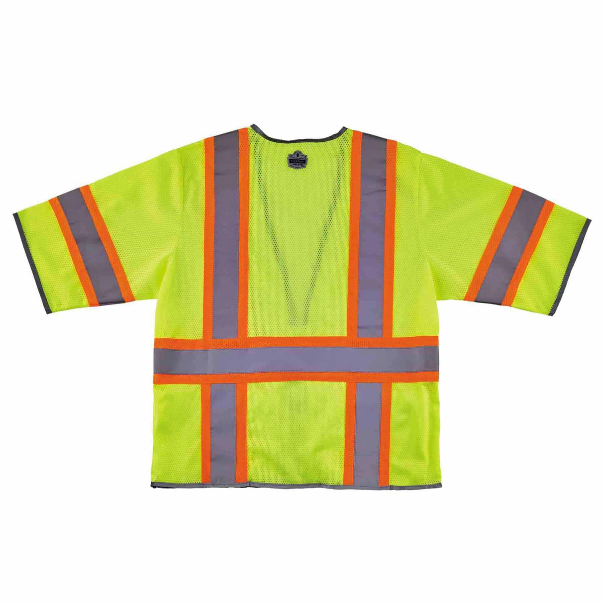 Ergodyne 24163 8346Z S/M Lime Class 3 Two-Tone Hi-Vis Surveyor Vest - Zipper - 3