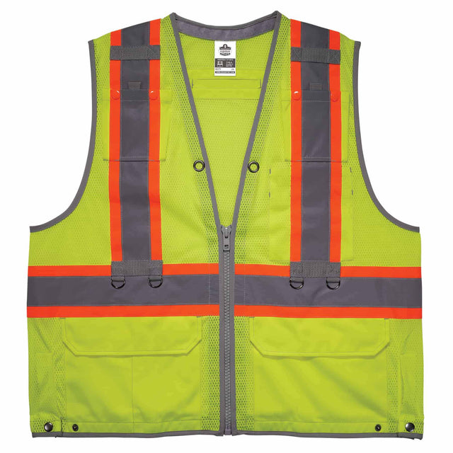 Ergodyne 24173 8231TV S/M Lime Class 2 Hi-Vis Tool Tethering Safety Vest