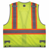 Ergodyne 24173 8231TV S/M Lime Class 2 Hi-Vis Tool Tethering Safety Vest - 2