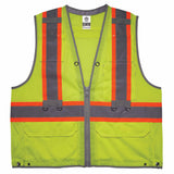 Ergodyne 24177 8231TV 2XL/3XL Lime Class 2 Hi-Vis Tool Tethering Safety Vest