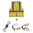 Ergodyne 24183 8231TVK S/M Lime Class 2 Hi-Vis Tool Tethering Safety Vest Kit