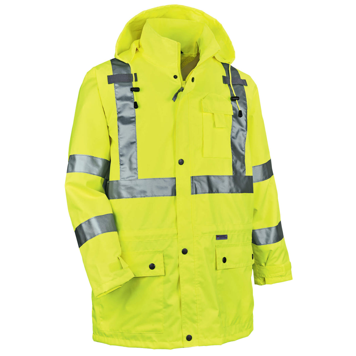 Ergodyne 24322 GloWear 8365 Type R Class 3 Rain Jacket, Small, HV Lime