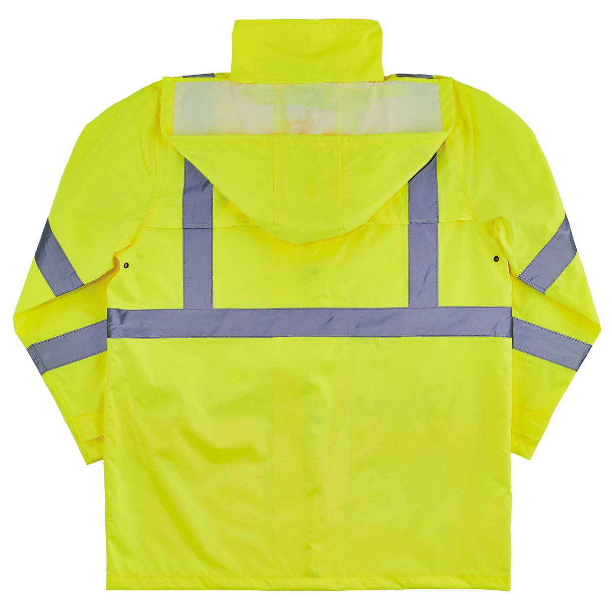 Ergodyne 24332 8366 S Lime Class 3 Lightweight Hi-Vis Rain Jacket - 2