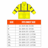 Ergodyne 24333 8366 M Lime Class 3 Lightweight Hi-Vis Rain Jacket - 7