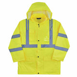 Ergodyne 24334 8366 L Lime Class 3 Lightweight Hi-Vis Rain Jacket