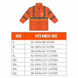 Ergodyne 24362 8366 S Orange Class 3 Lightweight Hi-Vis Rain Jacket - 7