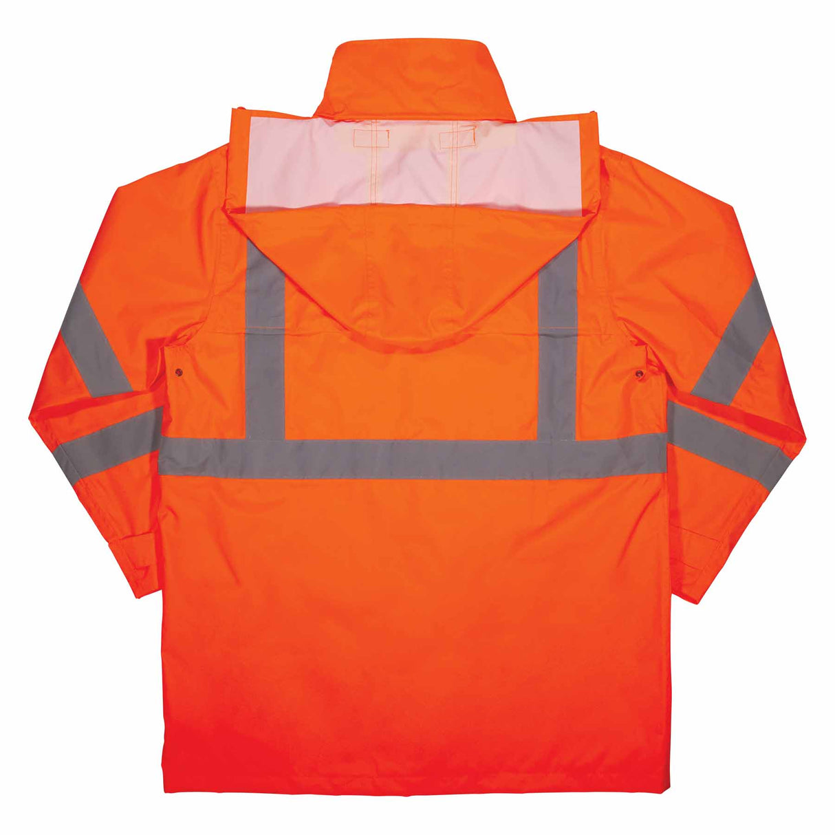 Ergodyne 24364 8366 L Orange Class 3 Lightweight Hi-Vis Rain Jacket - 2