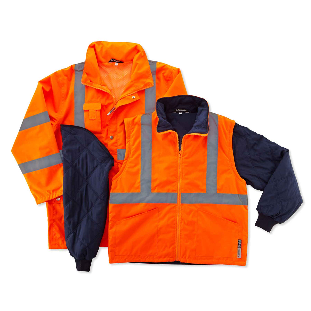 Ergodyne 24372 GloWear 8385 Type R Class 3 4-in-1 Jacket, Small, HV Orange - 2