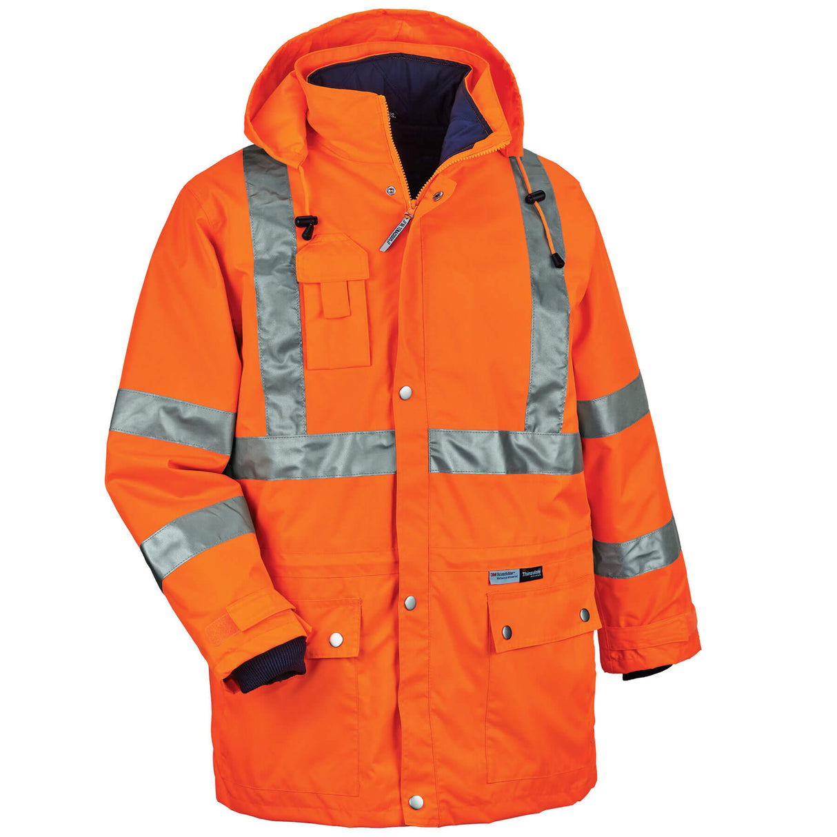 Ergodyne 24373 GloWear 8385 Type R Class 3 4-in-1 Jacket, Medium, HV Orange