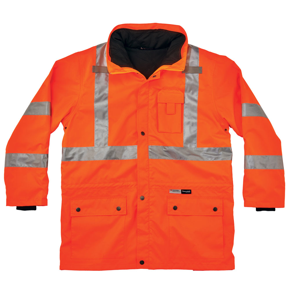 Ergodyne 24373 GloWear 8385 Type R Class 3 4-in-1 Jacket, Medium, HV Orange - 6