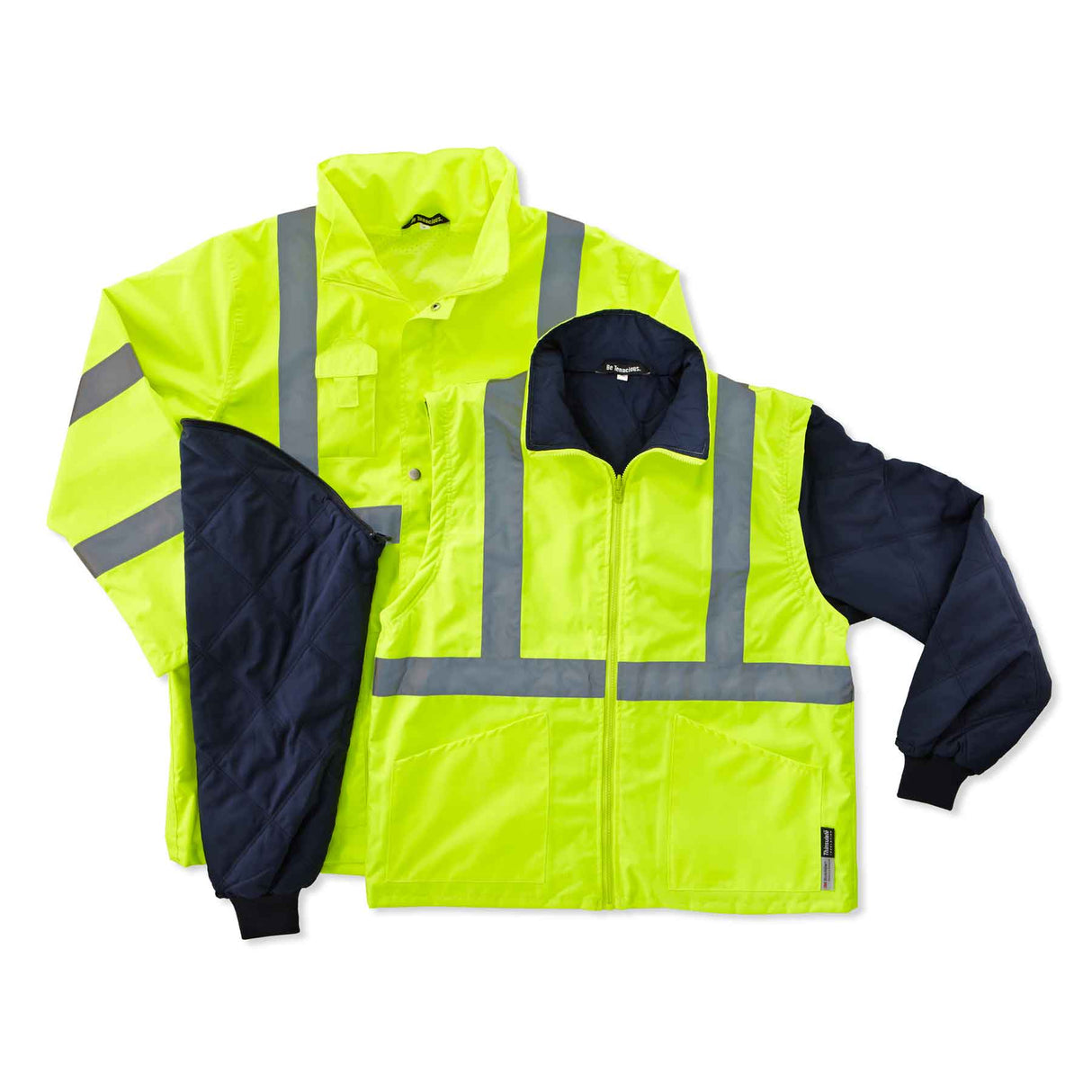 Ergodyne 24382 GloWear 8385 Type R Class 3 4-in-1 Jacket, Small, HV Lime - 2