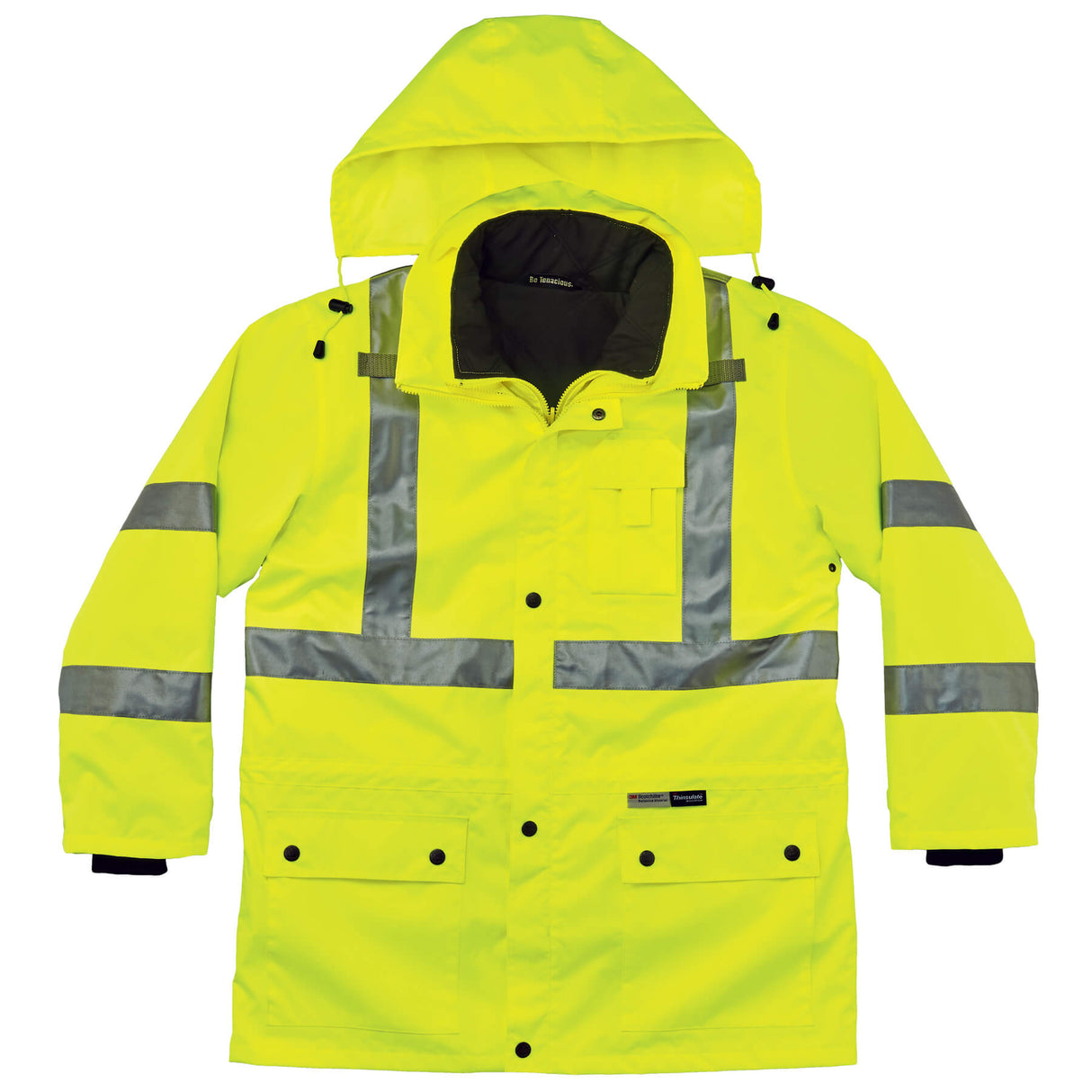 Ergodyne 24383 GloWear 8385 Type R Class 3 4-in-1 Jacket, Medium, HV Lime - 5