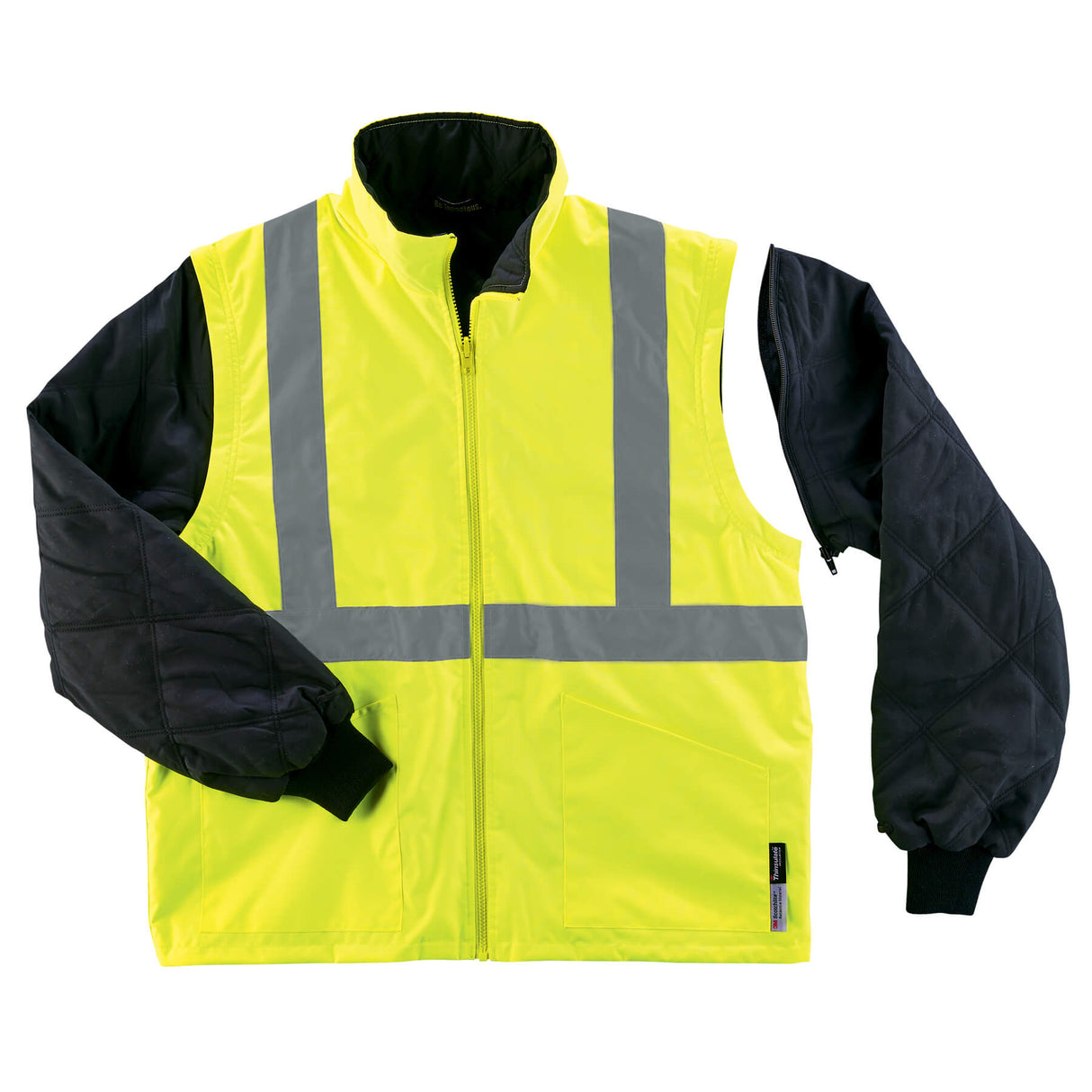 Ergodyne 24384 GloWear 8385 Type R Class 3 4-in-1 Jacket, Large, HV Lime - 4