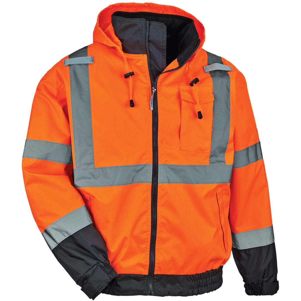 Ergodyne 24462 GloWear 8379 Type R Class 3 Fleece Lined Bomber Jacket, Small, HV Orange - 2