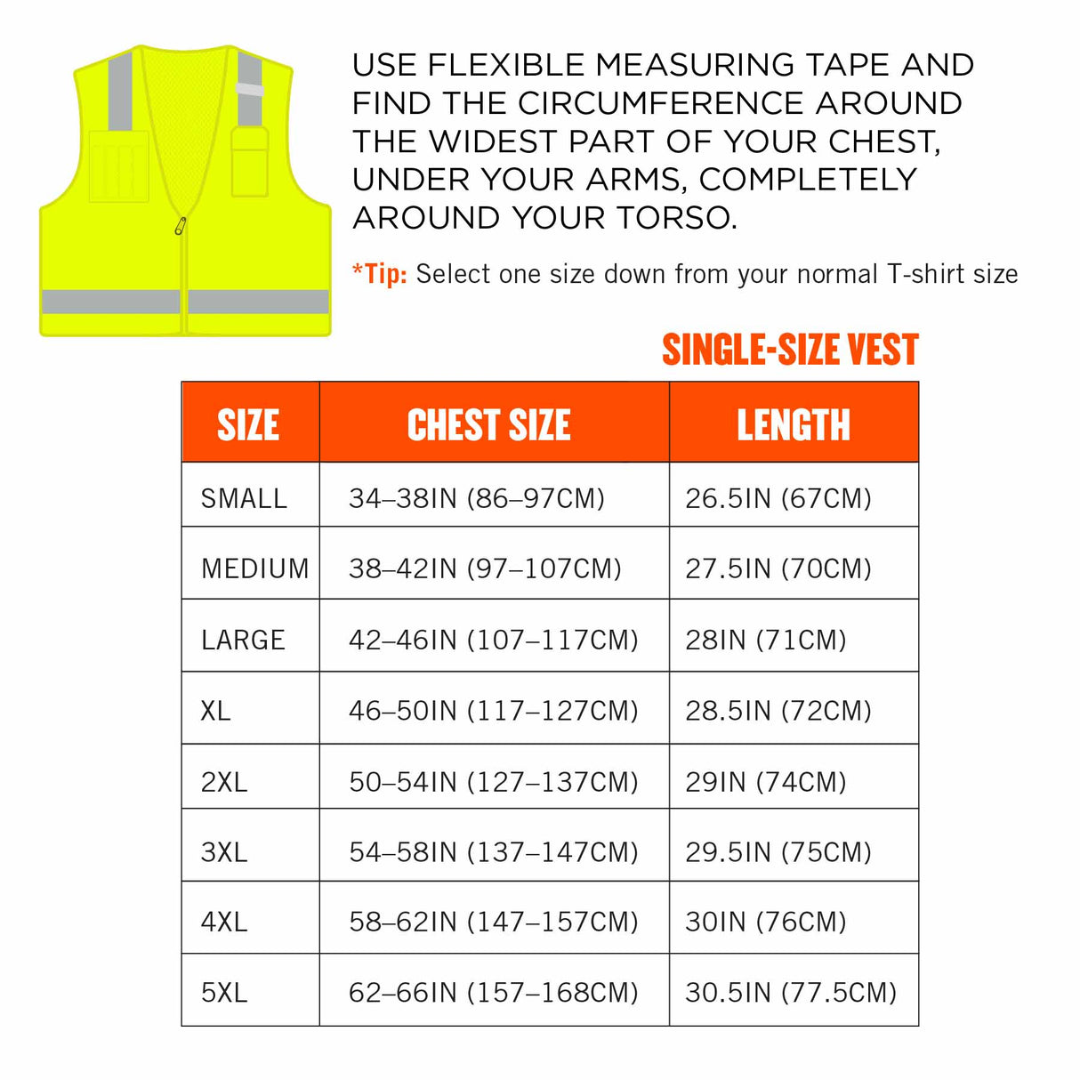 Ergodyne 24501 8249Z-S XS Lime Class 2 Economy Surveyors Vest - Single Size - 9