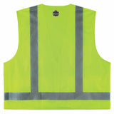 Ergodyne 24502 8249Z-S S Lime Class 2 Economy Surveyors Vest - Single Size - 2