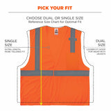 Ergodyne 24532 8210HL-S S Orange Class 2 Economy Mesh Vest - Single Size - 3