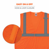 Ergodyne 24532 8210HL-S S Orange Class 2 Economy Mesh Vest - Single Size - 5