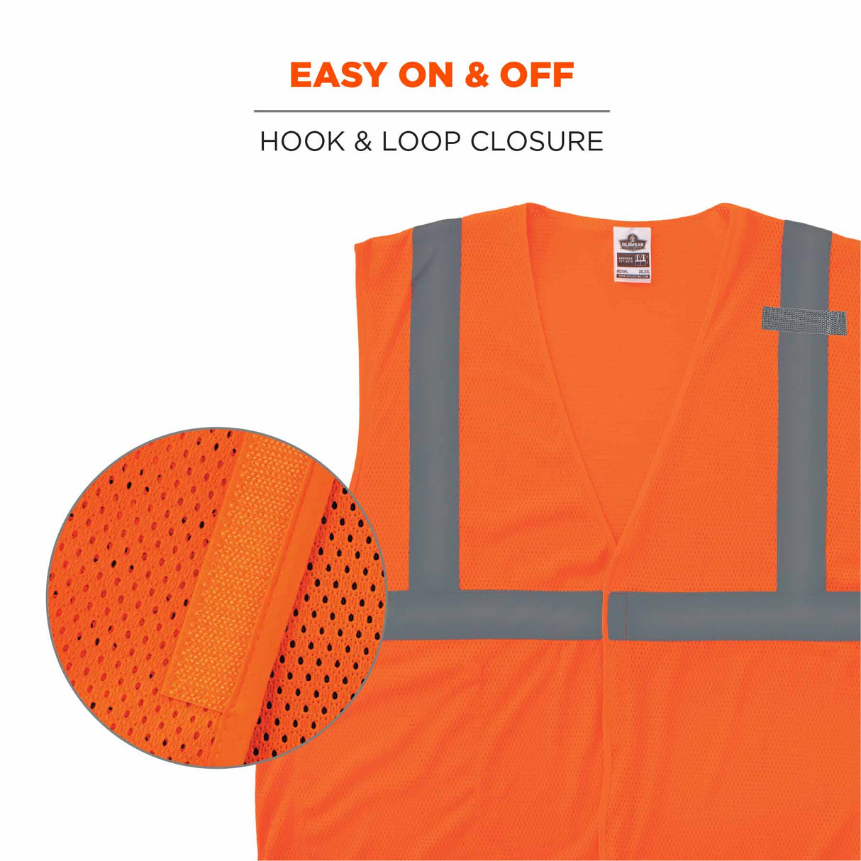 Ergodyne 24535 8210HL-S XL Orange Class 2 Economy Mesh Vest - Single Size - 5