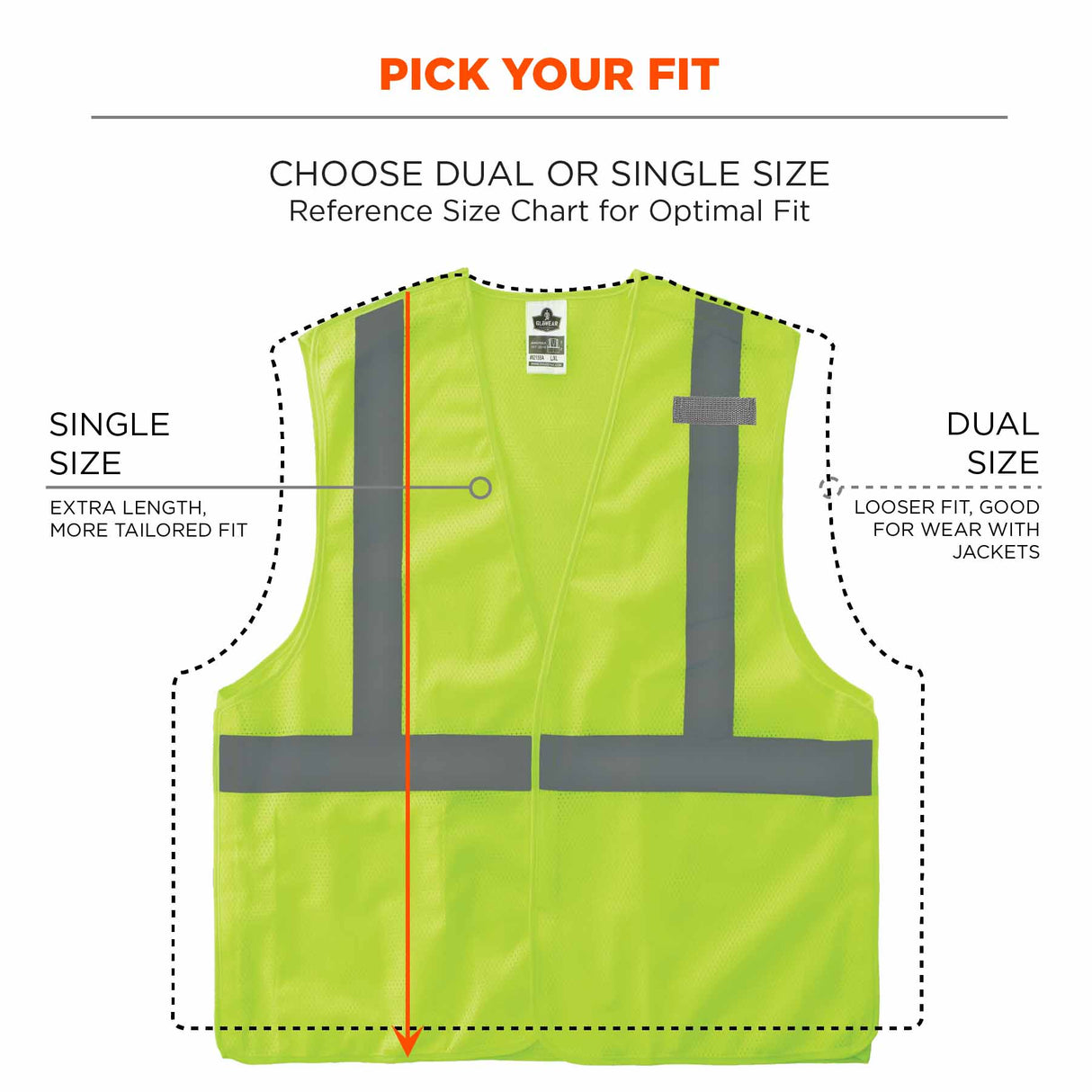 Ergodyne 24541 8215BA-S XS Lime Class 2 Economy Breakaway Mesh Vest - Single Size - 3