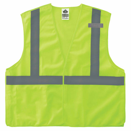 Ergodyne 24542 8215BA-S S Lime Class 2 Economy Breakaway Mesh Vest - Single Size