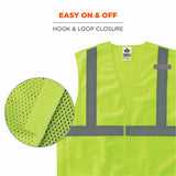 Ergodyne 24544 8215BA-S L Lime Class 2 Economy Breakaway Mesh Vest - Single Size - 5