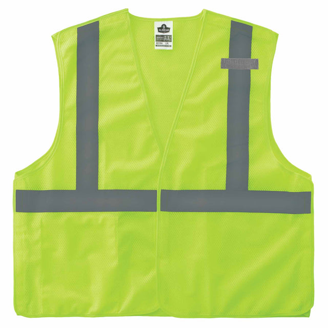 Ergodyne 24546 8215BA-S 2XL Lime Class 2 Economy Breakaway Mesh Vest - Single Size