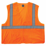 Ergodyne 24551 8215BA-S XS Orange Class 2 Economy Breakaway Mesh Vest - Single Size - 2