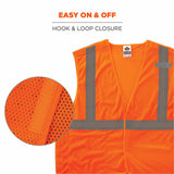 Ergodyne 24551 8215BA-S XS Orange Class 2 Economy Breakaway Mesh Vest - Single Size - 5