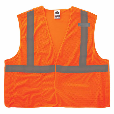 Ergodyne 24553 8215BA-S M Orange Class 2 Economy Breakaway Mesh Vest - Single Size