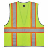 Ergodyne 24562 8246Z-S S Lime Class 2 Two-Tone Mesh Vest - Single Size - 2