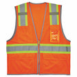 Ergodyne 24572 8246Z-S S Orange Class 2 Two-Tone Mesh Vest - Single Size