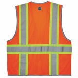 Ergodyne 24572 8246Z-S S Orange Class 2 Two-Tone Mesh Vest - Single Size - 3