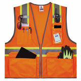 Ergodyne 24572 8246Z-S S Orange Class 2 Two-Tone Mesh Vest - Single Size - 4