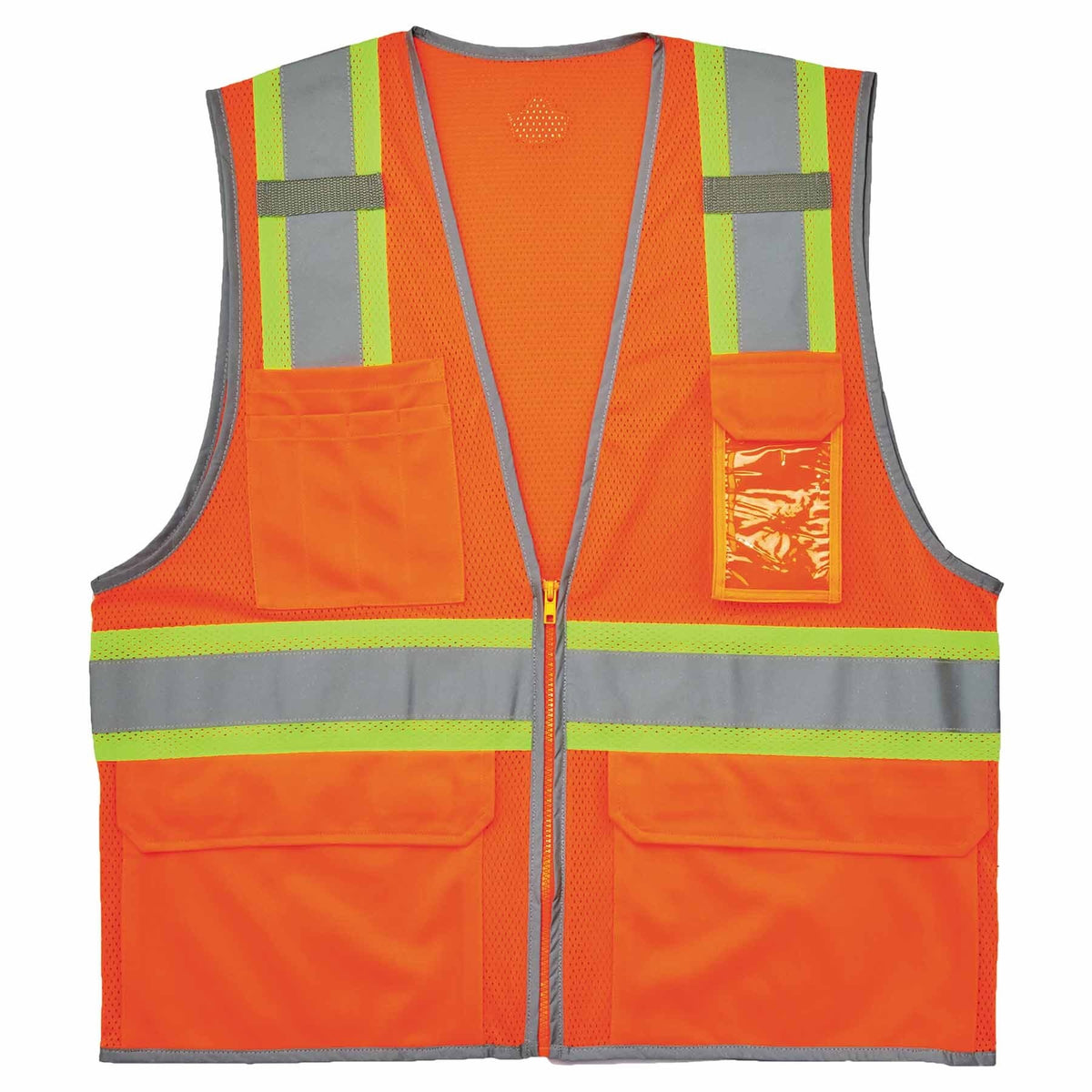 Ergodyne 24573 8246Z-S M Orange Class 2 Two-Tone Mesh Vest - Single Si ...