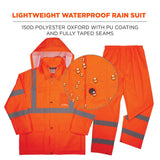 Ergodyne 25333 #8376K M Orange Lightweight HV Rain Suit - 2