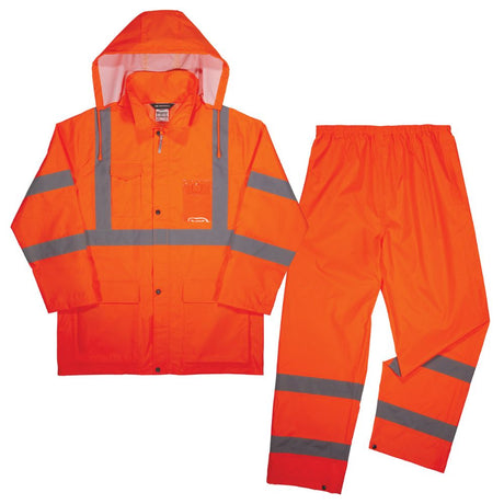 Ergodyne 25335 #8376K XL Orange Lightweight HV Rain Suit